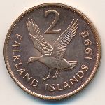 Falkland Islands, 2 pence, 1998–1999