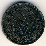 Straits Settlements, 1/4 cent, 1862
