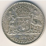 Australia, 1 florin, 1938–1945