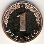 West Germany, 1 pfennig, 1950–2001