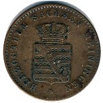 Saxe-Meiningen, 2 pfennig, 1867–1870