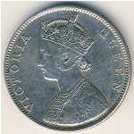British West Indies, 1 rupee, 1862