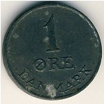 Denmark, 1 ore, 1948&ndash;1955