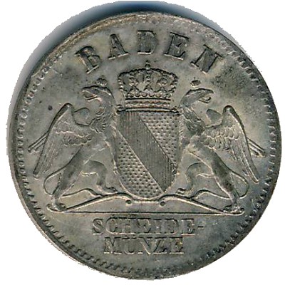 Baden, 3 kreuzer, 1866&ndash;1871