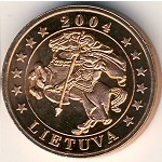 Lithuania., 5 euro cent, 2004
