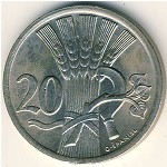 Czechoslovakia, 20 haleru, 1921–1938