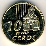Romania., 10 euro cent, 2004