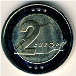 Romania., 2 euro, 2004