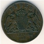 Baden, 1 kreuzer, 1871