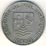 Mozambique, 10 escudos, 1936