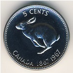 Canada, 5 cents, 1967