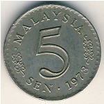 Малайзия, 5 сен (1967&ndash;1988 г.)