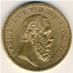Вюртемберг, 20 марок (1872&ndash;1873 г.)
