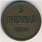 Финляндия, 5 пенни (1865&ndash;1870 г.)