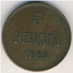 Финляндия, 5 пенни (1888&ndash;1892 г.)