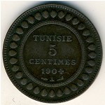 Tunis, 5 centimes, 1903–1904