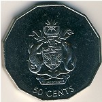 Solomon Islands, 50 cents, 1990–2005