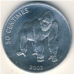 Congo, Democratic Repablic, 50 centimes, 2002