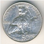 Belgium, 50 centimes, 1901