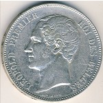 Бельгия, 5 франков (1849–1865 г.)