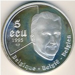 Belgium., 5 ecu, 1995