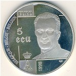 Belgium., 5 ecu, 1998