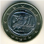 Greece, 1 euro, 2002–2006