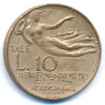 Italy., 10 lire, 1947