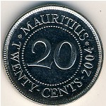 Mauritius, 20 центов, 1999&ndash;2004