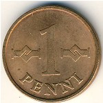 Финляндия, 1 пенни (1963&ndash;1969 г.)