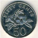 Singapore, 50 cents, 1992–2012