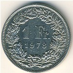 Швейцария, 1 франк (1968&ndash;1981 г.)