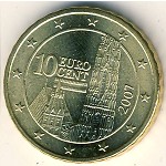 Austria, 10 euro cent, 2002–2007