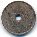 Congo free state, 1 centime, 1887–1888