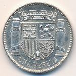 Spain, 1 peseta, 1933