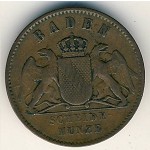 Baden, 1 kreuzer, 1859&ndash;1871