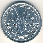 French West Africa, 1 franc, 1948–1955