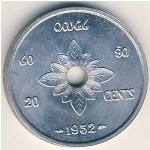 Лаос, 20 центов (1952 г.)