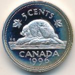 Canada, 5 cents, 1996–2003