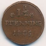 Osnabruck, 1 1/2 pfennig, 1805