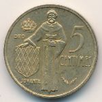 Monaco, 5 centimes, 1976–1995