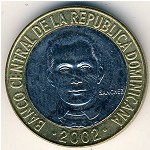 Dominican Republic, 5 pesos, 2002–2010
