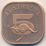Австралия., 5 шиллингов (1921 г.)