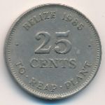 Belize, 25 cents, 1985