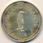 Falkland Islands., 1 crown, 1936