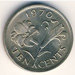 Bermuda Islands, 10 cents, 1970–1985