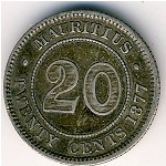 Маврикий, 20 центов (1877&ndash;1899 г.)