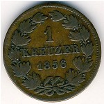 Baden, 1 kreuzer, 1856