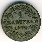Бавария, 1 крейцер (1870&ndash;1871 г.)