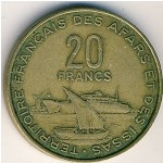 Frenc Afars & Issas, 20 francs, 1968–1975